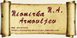 Miomirka Arnovljev vizit kartica